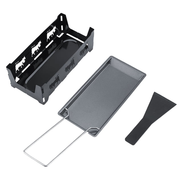 Heitune Raclette Rotaster Portable Anti-Adhésive Fromage Plaque de Cuisson Poêle Ensemble Maison Cuisine Gril Outil