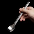 thumbnail image 2 of Titanium Long Handle Spoon Cutlery for Outdoor Camping Backpacking Picnic, 2 of 8
