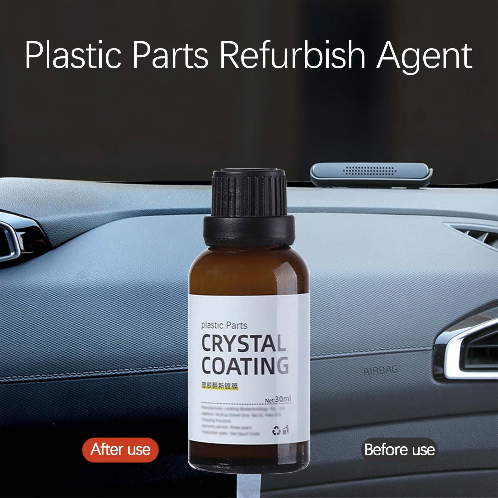 TIMIFIS Kitchen Cleaner Car Exterior Restorer For Plastic Parts Refurbish Agent Repair Cream With Spong 30ML pring/Summer