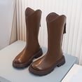 thumbnail image 1 of Elvqul Girls Boots,Shoes for Girls,Winter Zipper Riding Boot Faux Leather Size 12.5 Girls, 1 of 7