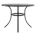thumbnail image 2 of Table à dîner ronde extérieure en acier 101,6 cm HOMETRENDS, noir, 2 of 7