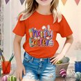 thumbnail image 2 of FhsagQ The 7th Of July Fille Enfant Pâques Mignonne Graphique Col Rond Manches Courtes Tee Été Décontracté T-Shirt Filles Printemps The 7th Of July T-Shirts Taille 6T Printemps Petite Fille T-Shirts Taille 5/6 Orange 1-2 Ans, 2 of 4