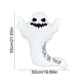 thumbnail image 4 of Feltree Halloween Inflatable Ghost Decoration with Rope, 27” Outdoor/Indoor PVC Hanging Pendant for Window Door Yard Party, Waterproof & Reusable Holiday Decor, 4 of 7