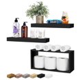 thumbnail image 1 of Sorbus Floating Shelves for Wall Set of 3 - Bathroom Shelves for Wall Storage, Over Toilet, Bedroom, Farmhouse, Wall Decor - 2 Floating Shelves with Invisible Brackets & 1 Rectangular Box, 1 of 7