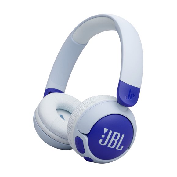 Refurbished JBL Junior 320BT Wireless On-Ear Kids Headphones with 85dB Volume Limit, Built-In Microphone, 50-Hour Battery Life, Adjustable Fit, Blue