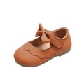 thumbnail image 1 of Japceit Baby Shoes Size 4 Soft Sole Baby Shoes Spring New Soft Soled Single Shoes Baby Walking Shoes Bow Princess Small Leather Shoes Baby Shoes Size 3, 1 of 9