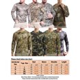 thumbnail image 2 of MAWCLOS T-shirt Décontracté pour Homme à Imprimé Camouflage Sport à Manches Longues Hauts Tactiques Motif Python Vert TG, 2 of 2