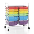 thumbnail image 3 of Patiojoy Chariot de Rangement Roulant à 12 Tiroirs avec Dessus Organisateur Multicolore, 3 of 9
