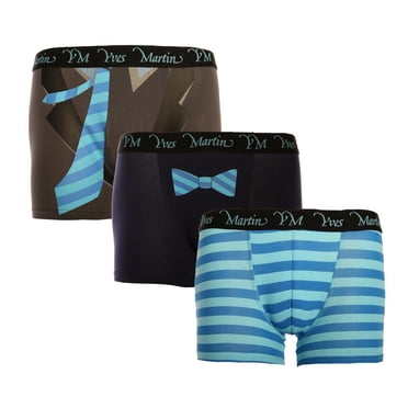 Yves Martin Men's Cotton-Spandex Boxers