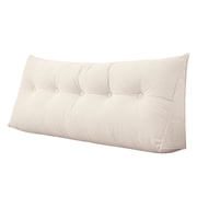 WIFKLSIIPG Dorm Triangular Headboard Bolster Pillow White Headboard Twin Body Pillow Large Pillow Headboard Back Pillow for Sitting in Bed 50x60cm
