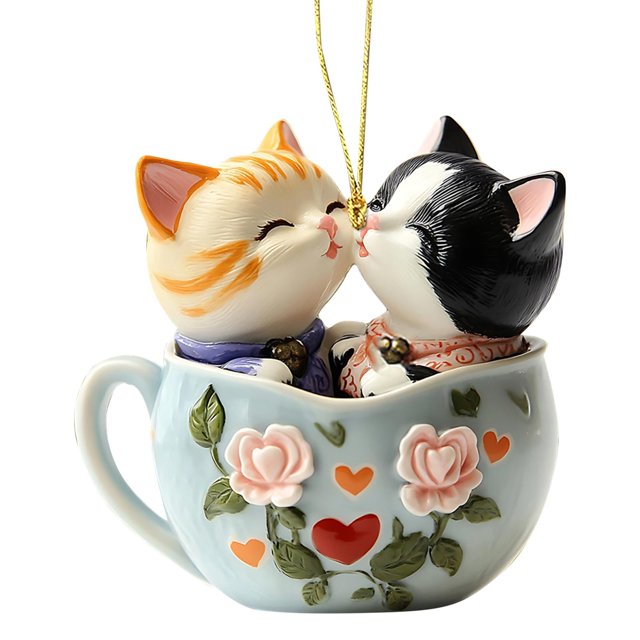 Gkeoshab Hangs Valentine's Day : Sweet Tea Cup Acrylic Charm Car /Backpack Adorable Accessory Home & Garden