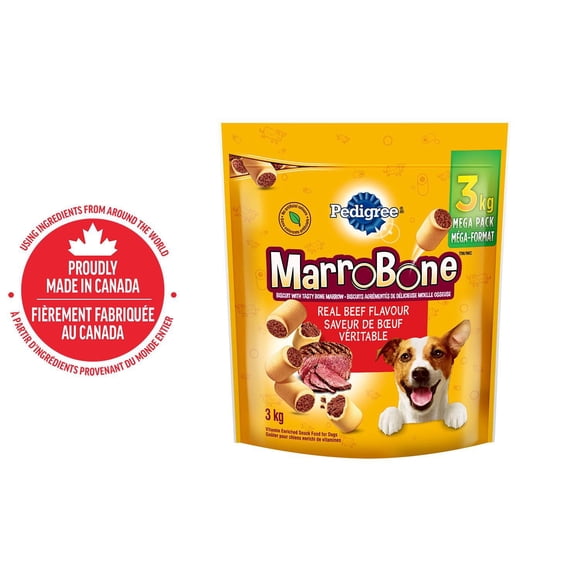 PEDIGREE MARROBONE Gâteries pour Chiens Saveur de Bœuf Véritable, Sachet 3 kg