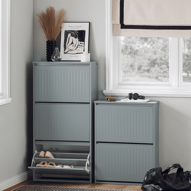 SoBuy Armoire à Chaussures 3 Tiroirs Basculants Rangement Organisateur FSR165-H-HG