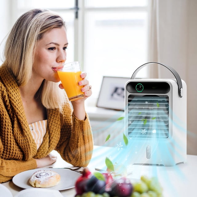 weibbin USB Mini Air Conditioner Fan with Water Circulation, Portable Cooling for Home Office