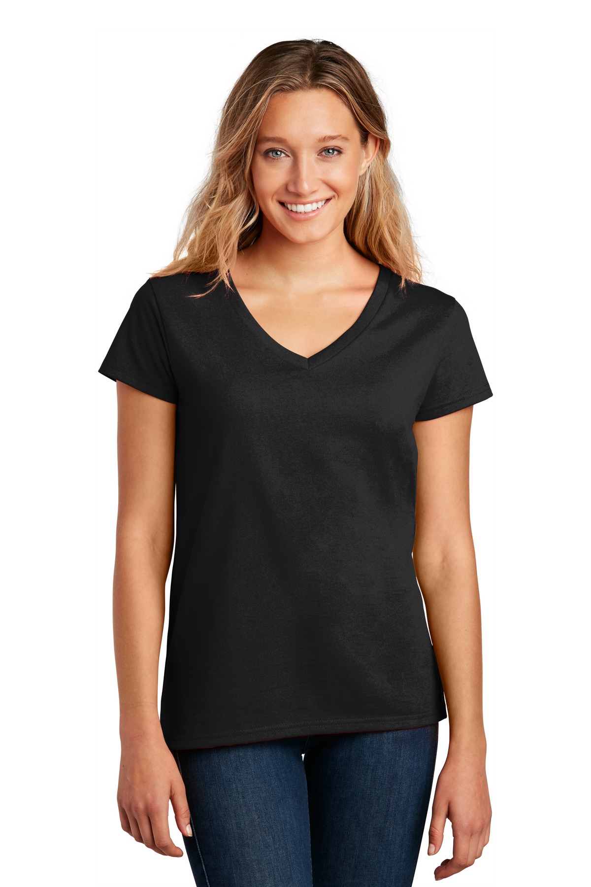District T-Shirt Col en V pour Femmes DT8001