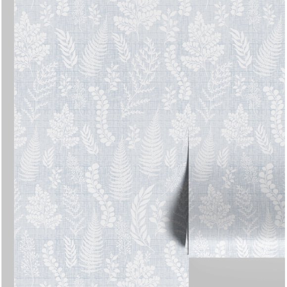 S4Sassy Peel & Stick Vinyl Wallpaper, Chic Botanical Wallpaper Contact Paper Waterproof - Gray, 25"x240", Removable Wall Covering for Bedrooms & Living Areas, Renter Spaces, Cabinets