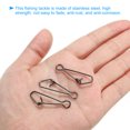 thumbnail image 4 of Unique Bargains 125Lbs Stainless Steel Fishing Snaps Swivels Clips Quick Change Black 150 Pack, 4 of 6