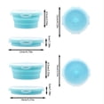 thumbnail image 2 of Food Storage Silicone Round Bowl Set for Indoor Use – Freshness with Microwave and Dishwasher Safe 4-Piece Containers, 2 of 7