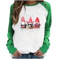 thumbnail image 1 of RKSTN Chandail de Noël pour Femmes, Chandail à Col Rond Imprimé Père Noël, Manches Longues, Confortable, Blouse Régulière, 1 of 5