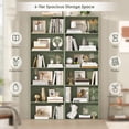 thumbnail image 4 of Homfa 6 Tier Tall Bookshelf and Bookcase, Wooden Bookcase Display Shelf for Living Room Home Office Library Storage, Green, 4 of 8