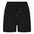 thumbnail image 4 of Timegard Sweatshorts for Women Plus Size Elastic High Waisted Drawstring Workout Yoga Shorts with Pockets, 4 of 7
