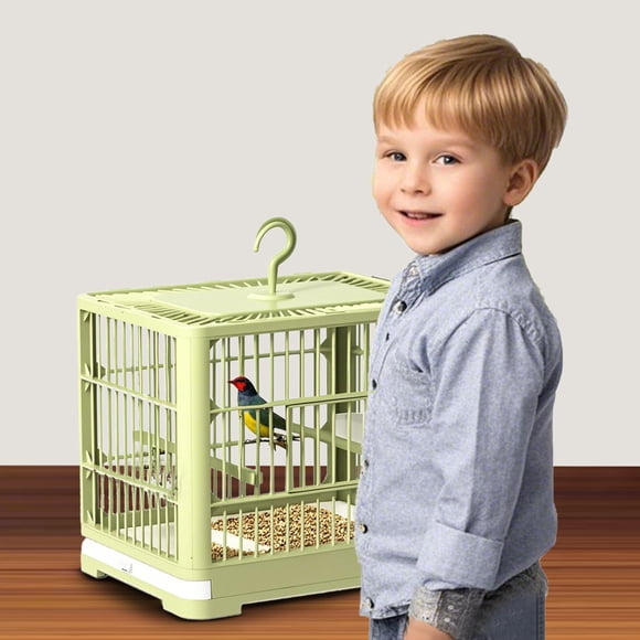 Bird Cage Travel Bird Cage Portable Bird | Small Birds Lightweight Parrots Cage With Standing Pole Detachable Tray Hook Handle Easy Transport Bird For Squirrel Guard for 4x4 Post Proof Squirrel Feeder