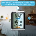 thumbnail image 3 of Geevon Indoor Outdoor Thermometer Digital Wireless with Clock, Backlight Temperature Humidity Monitor, Inside Outside Thermometer with 200ft/60m Range Remote Senso(Black), 3 of 8