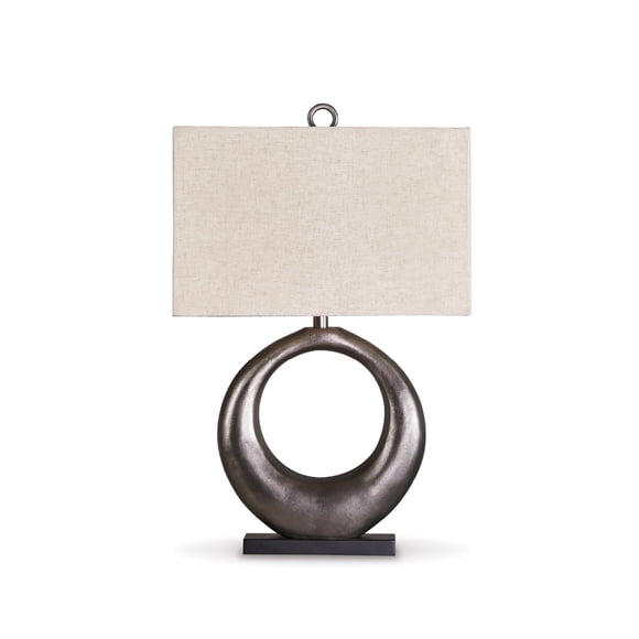 Ashley Furniture Saria Aluminum Table Lamp in Antique Silver