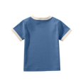 thumbnail image 3 of Penkiiy Tout-Petits Enfants Garçons Filles Mode Confortable Couleur Unie Col Rond Manches Courtes Haut 5 Ans Bleu, 3 of 3