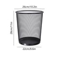 thumbnail image 3 of TIMIFIS Garbage Can Metal Meshround Garbage Can Trash Can Garbage Can Wastebaskets for Bathroom Bedroom Office Kitchen Small Space Living Trash Bin Trash Can, 3 of 6