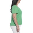 thumbnail image 3 of RAFAELLA Women's Square Neckline Short Sleeve Tee Shirt, 3 of 5