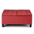 thumbnail image 4 of Allora Storage Coffee Table Ottoman in Crimson Red, 4 of 9