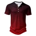 thumbnail image 4 of Birdeem Mens Printing Button Casual Short Sleeve Round-Neck Blouses Shirts, 4 of 12