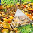 thumbnail image 3 of Aodebiao Garden Rake, Rake for Lawn, Rakes for Gardening, Sturdy Non-Slip 21 Plastic Tines Handle Leaf Rake, Compact Rake for Garden, Yard，Collecting Leaves, 3 of 5