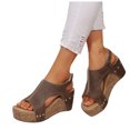 thumbnail image 1 of Marque Sandales Compensées Pisexur pour Femmes et Sandales Compensées à Plateforme pour Femmes Espadrilles 3 Po à Talons Compensés Sandales à Bride à la Cheville, 1 of 6