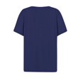 thumbnail image 4 of Yuyuzo Womens Summer Tops Notch V Neck Button Tunic Tops Short Sleeve Loose Summer Basic Tee Shirts, 4 of 5