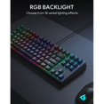 thumbnail image 2 of AUKEY Clavier de Jeu Mécanique TKL avec Commutateurs RVB et Rouges, Clavier Filaire à 87 Touches avec Anti-Ghosting et Logiciel de Jeu pour PC et Mac KM-G14, 2 of 6
