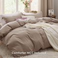 thumbnail image 2 of Bedsure Light Camel Duvet Cover King Size - Soft Prewashed King Duvet Cover Set, 3 Pieces, 1 Duvet Cover 104x90 Inches with Zipper Closure and 2 Pillow Shams, Comforter Not Included, 2 of 6