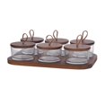 thumbnail image 4 of veasfak Pot de Rangement Alimentaire en Verre Plateau de Service Divisé pour Salon Mariage Bonbons 6 Compartiments, 4 of 8