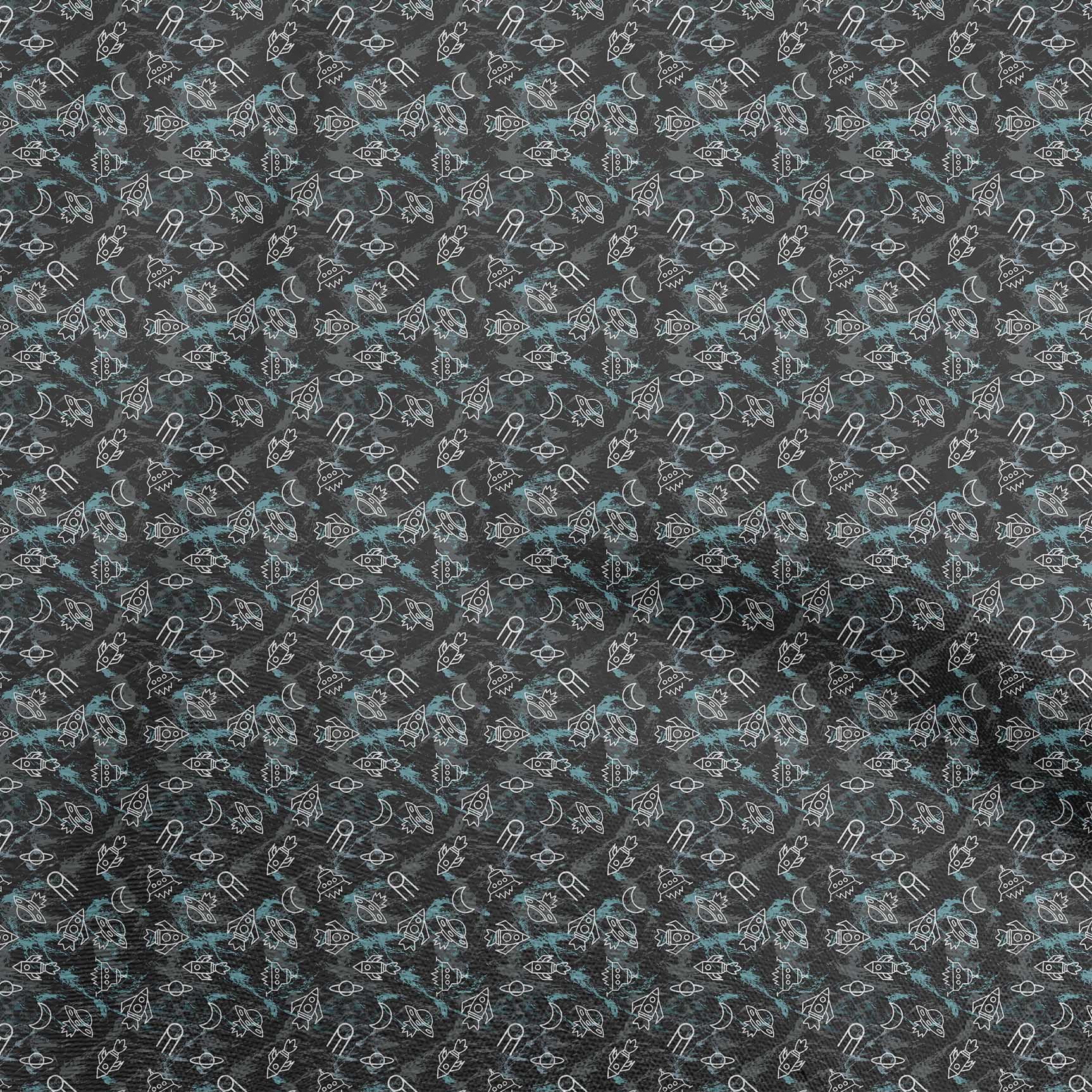 oneOone Velvet Black Fabric Galaxy Fabric For Sewing Printed Craft Fabric By The Yard 58 Inch Wide