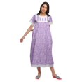 thumbnail image 4 of Moomaya Robe de Nuit Maxi pour Femmes en Coton Imprimé à Bordure Volantée, 4 of 5