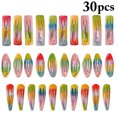 thumbnail image 2 of Barrette à Pression pour Enfants, Couleur Arc-en-Ciel, Forme Géométrique, Épingle à Cheveux, Barrette, 2 of 10