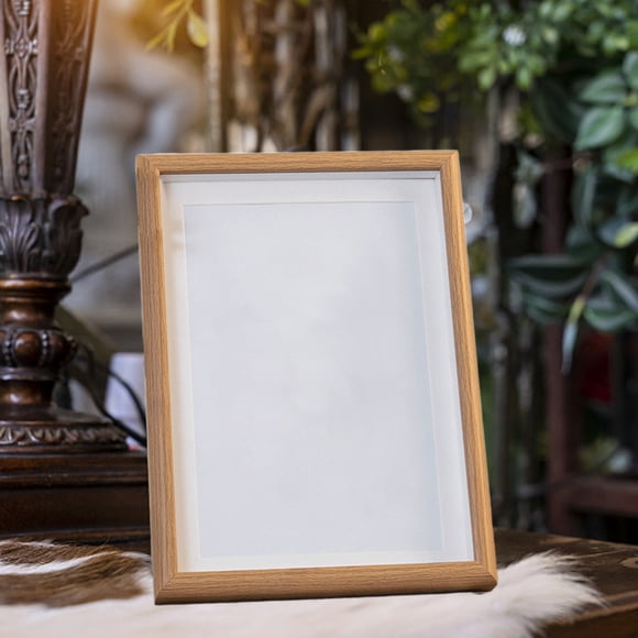 7x5 Inch Brown Wood Picture Frame with Mat Options Wall Mount Modern Design for Photos, Certificates, Artwork, Durable and Easy to Use