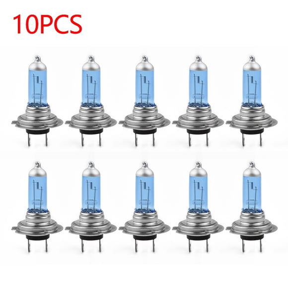 10x Auto H7 Halogen Bulbs Super Bright Auto Headlights Lamp Bulb Replacement Bulb 12V 55W Xenon White 6000K Car Lights Parts