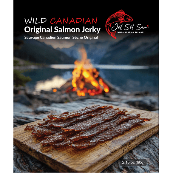 Wild Canadian Smoked Salmon Jerky 2 Pack – Premium Wild-Caught Salmon, Naturally Smoked, High-Protein Snack, Ready-to-Eat, Shelf Stable – Gourmet Healthy Snack Made in Canada (Original)