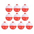 thumbnail image 1 of Unique Bargains 1.5 Inch Fishing Bobbers, Plastic Push Button Round Fishing Float, Red and White 10 Pack, 1 of 7