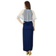 thumbnail image 3 of Bimba Women Long Maxi Dress With Side Slit & Net Poncho Coverup Formal Gown, 3 of 4