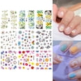 thumbnail image 1 of EGNMCR Nail Stickers Nail Watermark Sticker Gold Watercolor FlowerColor Nail Sticker 1PC Nail art, 1 of 2