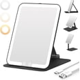 thumbnail image 1 of Miroir de Maquillage de Voyage Rechargeable, Miroir de Maquillage de Voyage Portable Éclairé avec Modes de Couleur, à Intensité Réglable, Miroir Compact de Table à DEL pour Coiffeuse avec Écran Tactile, 1 of 9