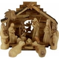 thumbnail image 2 of Marché de Terre Sainte Ensemble de Nativité en Bois d'Olivier - Style Moderne, 2 of 4